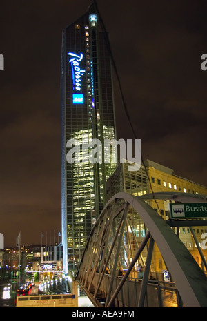 The tallest building in Oslo called Oslo Plaza a hotel run by Radisson SAS Stock Photo