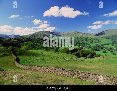 The Fairfield horseshoe from Loughrigg, Lake District, UK Stock Photo