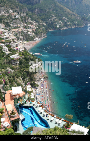 Breathtaking View Of The Steep Village Of Positano On The Costiera 