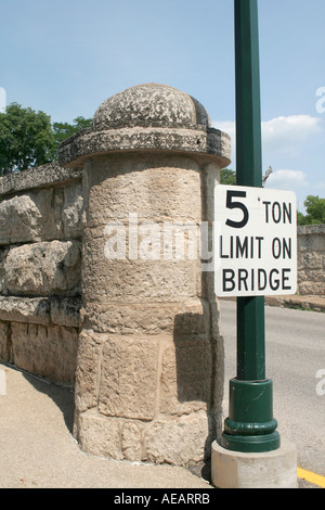 Stone Keystone Bridge, Elkader Iowa Stock Photo