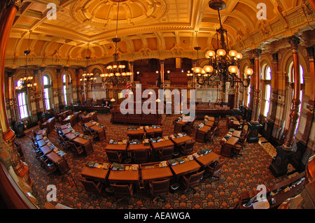 Kansas state capitol, Topeka, Kansas, USA, Senate Chamber Stock Photo