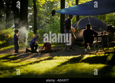 Isle Royal National Park on Lake Superior in Michigan Upper Peninsula provides recreational activities like camping and hiking Stock Photo