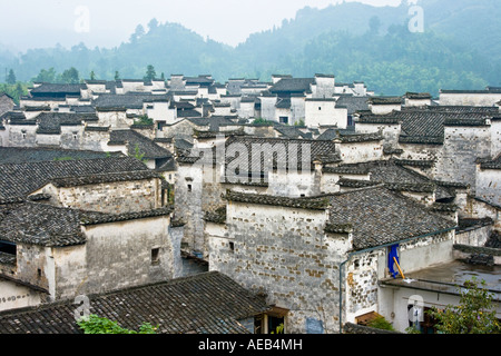 Ancient Huizhou Style Chinese Village Xidi China Stock Photo