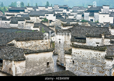 Ancient Huizhou Style Chinese Village Xidi China Stock Photo