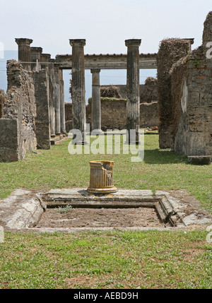 Inside one of the houses in Pompeii Campania Italy Stock Photo