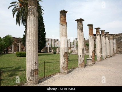 Inside one of the houses in Pompeii Campania Italy Stock Photo