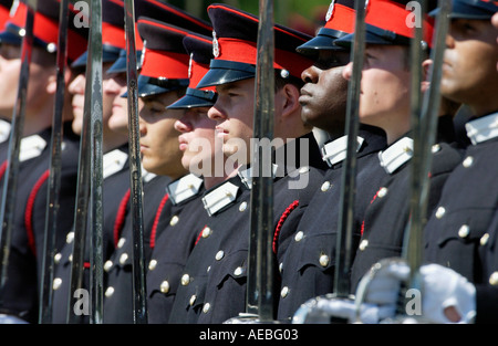 Officer cadets at the Passing Out Parade at Sandhurst Royal Military ...