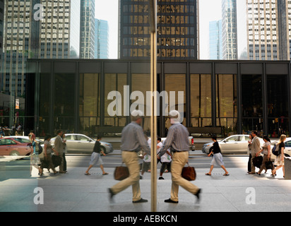 Canada Ontario Toronto pedestrians in the financial district of the city Stock Photo