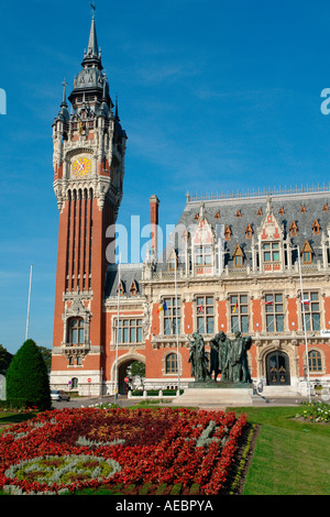 The city hall of Calais (Nortern France) Stock Photo