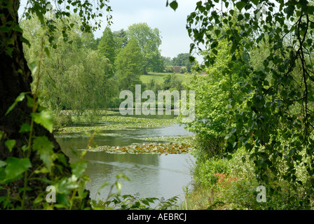 The lake at Bedgebury Pinetum, Kent Stock Photo