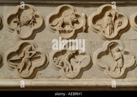 Sculptures of the Notre dame Cathedral (Amiens-Picardy-France) Stock Photo