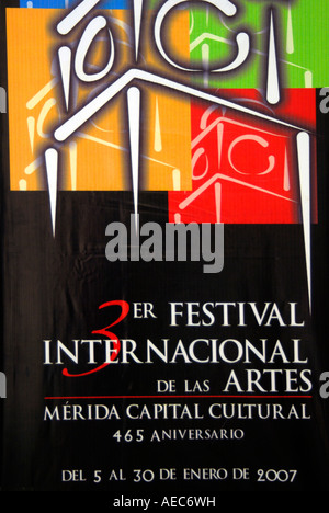The 3rd Festival Internacional de las Artes celebrating Merida as cultural capital of the Yucatan, Mexico Stock Photo