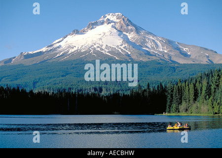 Elk255 6235 Oregon Mt Hood 11, 240' elev from Trilium Lake Stock Photo