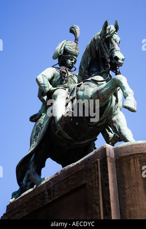 Statue of Charles William Vane Stewart 1778 to 1854 in the Market Place Durham England Stock Photo