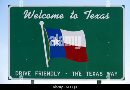 Welcome to Texas Sign Stock Photo - Alamy