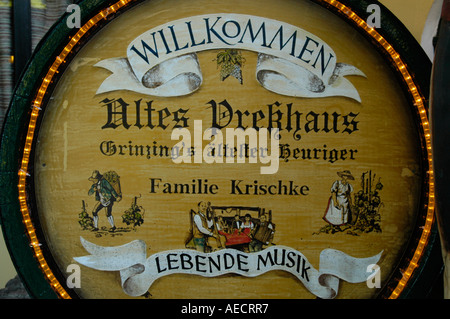 Vienna, traditional wine restaurant in Grinzing, Altes Presshaus, 1527 Stock Photo