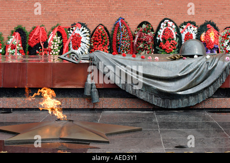 Tomb of the Unknown Soldier, Alexander Gardens, Moscow. Russia Stock Photo