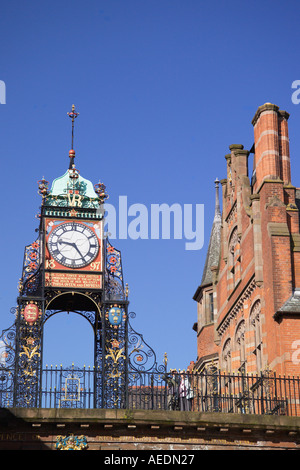 [Eastgate Clock] Chester Cheshire England Stock Photo