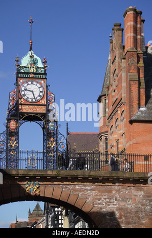 [Eastgate Clock] Chester Cheshire England Stock Photo