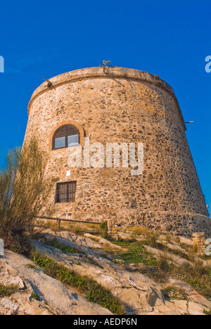 Watch tower on the coast of Spain Stock Photo
