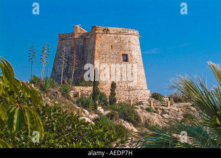 Watch tower on the coast of Spain Stock Photo