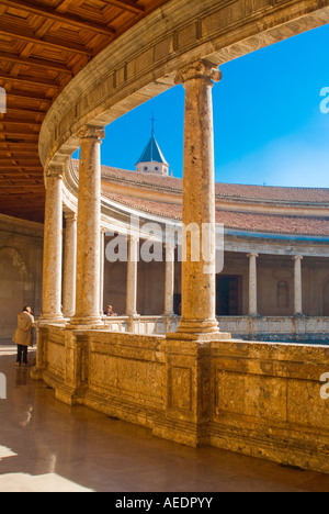 Palacio de Carlos V the Alhambra Granada Spain Stock Photo