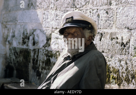 Old Sailor Hobo Hamilton Bermuda Caribbean Stock Photo