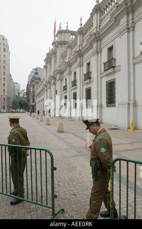 Presidential palace La Moneda in Santiago de Chile Stock Photo - Alamy