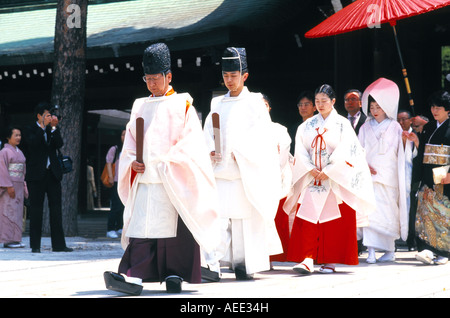 Meiji Shrine Wedding Procession Stock Photo