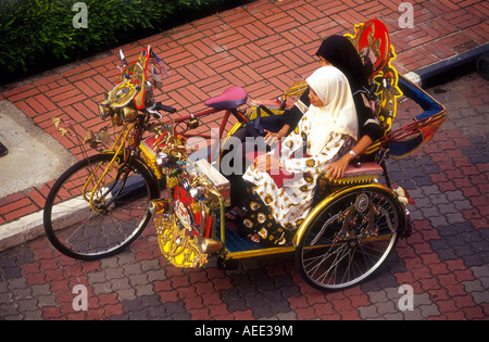 Melaka, Bicycle, Tricycle, Rickshaw Stock Photo