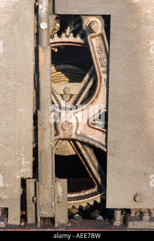 Boating winch on the beach Stock Photo
