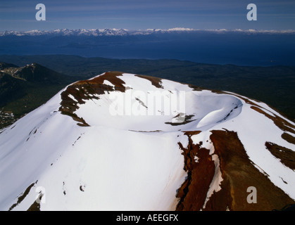 Aerial of Mt. Edgecumbe, 3201 feet (976 meters) high, volcano above Sitka, Kruzof Island, Alaska Stock Photo