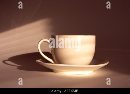Modern Cup and Saucer Stock Photo