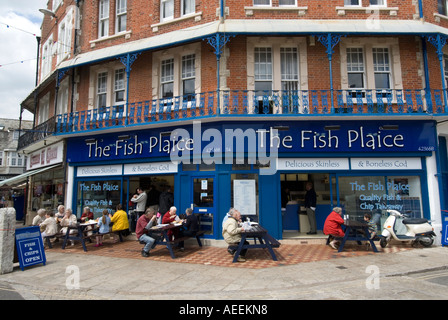 Fish and chip shop in Swanage Dorset England UK Stock Photo