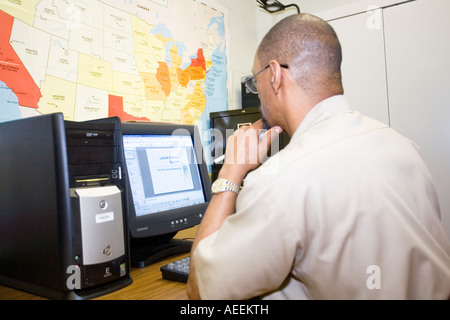 Inmates studying for GED as well as college classes at the Omaha Correctional Center Omaha Nebraska USA Stock Photo