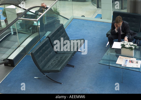 Reception seating Tower 42 Old Broad Street London Building Stock Photo
