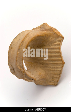 A fragment of a 1st Century AD Roman coil clay pot from Pella in Jordan Stock Photo