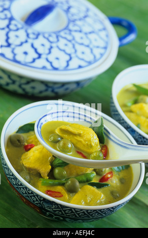 Thai green chicken curry Stock Photo