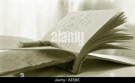 Book Writing Inside Writing inside open book Stock Photo - Alamy