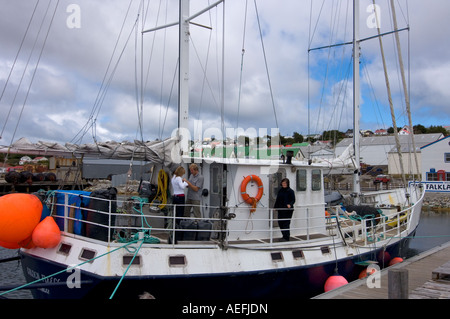 sailboat Golden Fleece in Port Stanley Falkland Islands South Atlantic Ocean Stock Photo