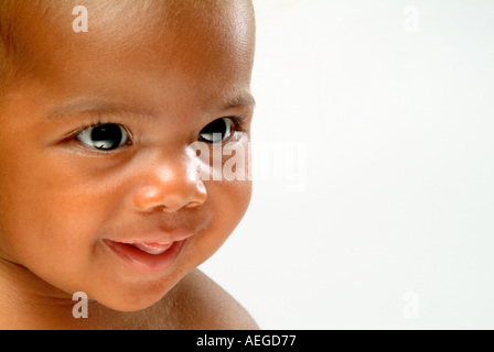 happy black baby boy