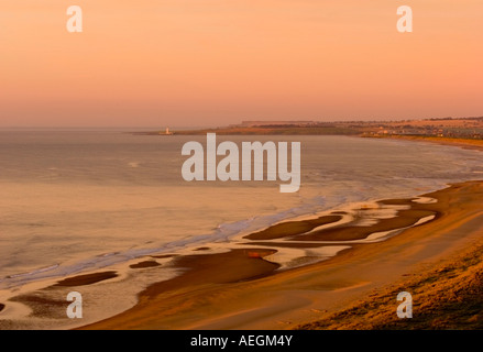 Montrose sunrise from the cliffs at St Cyrus Scotland August 2007 Stock Photo