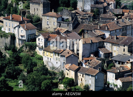 france midi pyrenees caylus village aveyron Stock Photo