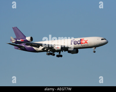 Commercial air transport. McDonnell Douglas MD-11F freighter operated by FedEx Express Stock Photo