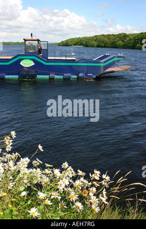 Ferry crossing to Lusty Beg Island in County Fermanagh, Northern Ireland Stock Photo