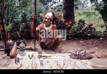 Craft souvenirs  for sale Highlands Papua  New Guinea Stock 