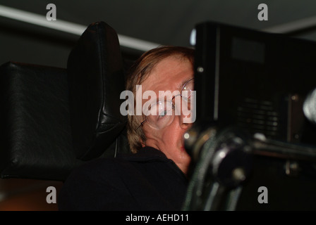 Stephen William Hawking CH CBE FRS FRSA,English theoretical physicist, cosmologist, author and Director of  Theoretical cosmologist in Cambridge unive Stock Photo