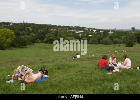 Hampstead Heath. Hampstead   London NW3 England  Enjoying a perfect English summers day. HOMER SYKES Stock Photo