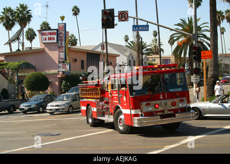 Fire-fighter in Hollywood Los Angeles California United States of America USA Stock Photo