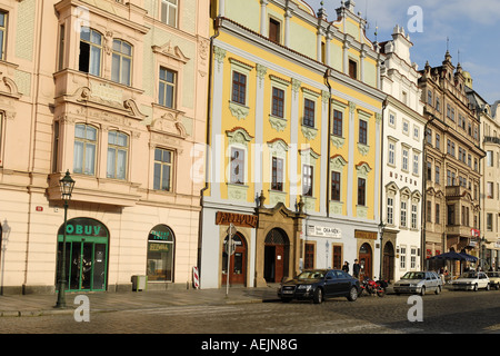 Historic old town of Pilsen, Plzen, Bohemia, Czech Republic Stock Photo